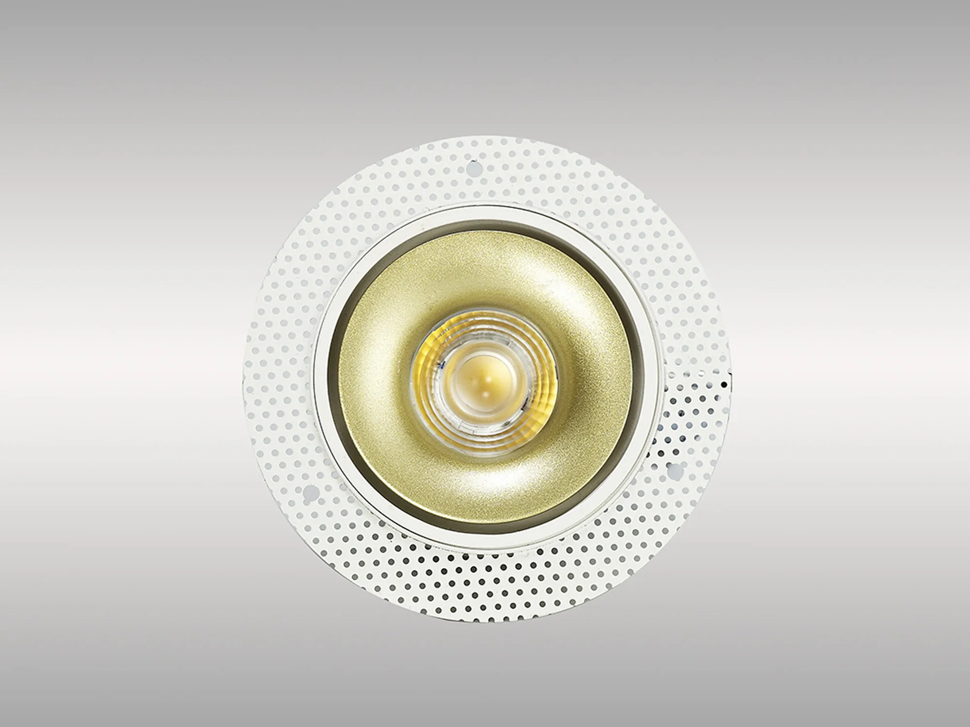 Bolor T 9 Tridonic Powered 9W 2700K 770lm 36° CRI>90 LED Engine White/Gold Trimless Fixed Recessed Spotlight, IP20 DM202079  Dlux Bolor T 9